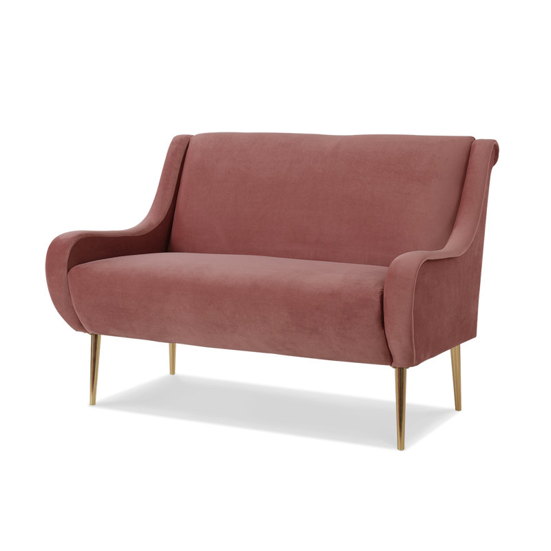 Mercer41 Tilford Velvet 52" Recessed Arm Loveseat Wayfair